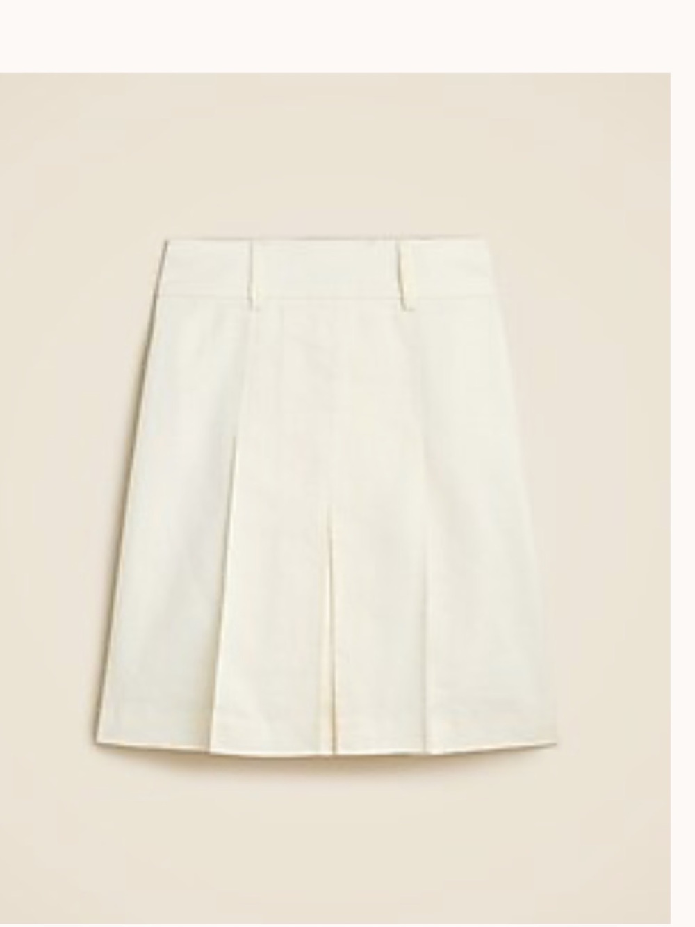 J CREW NWT Cream Pleated Skirt. SIZE 4. Ivory